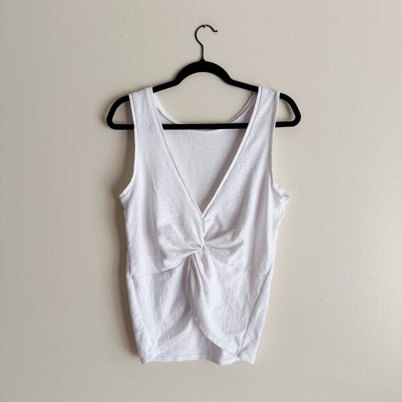 Gap White V Back Knot Twist Tank Top - Medium Tall - Picture 4 of 5